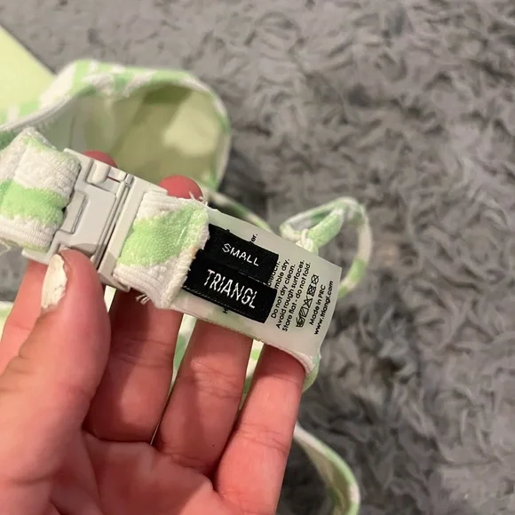 Triangl Bikini Set Green / White Zebra Women’s Size Small Condition - Picture 4 of 4